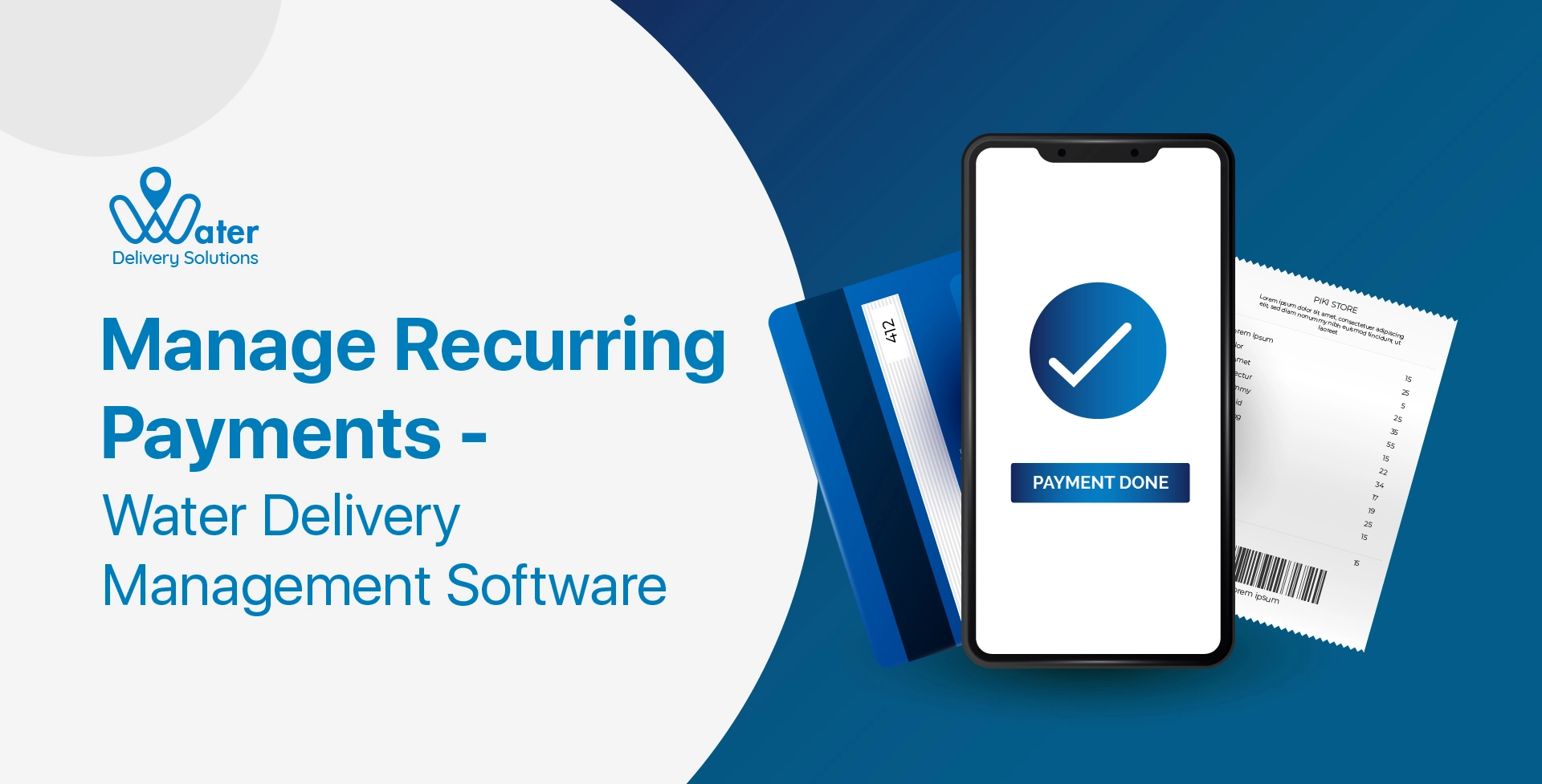 Manage Recurring Payments Water Delivery Software